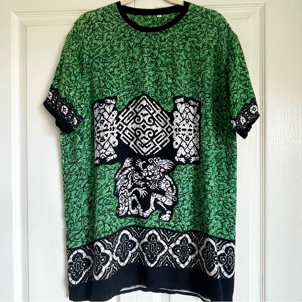 Vintage Tribal T-Shirt Green/Black